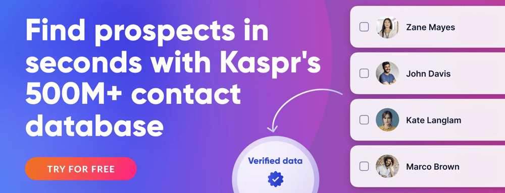 Blog banner CTA - Find prospects in seconds with Kaspr's 500M+ database